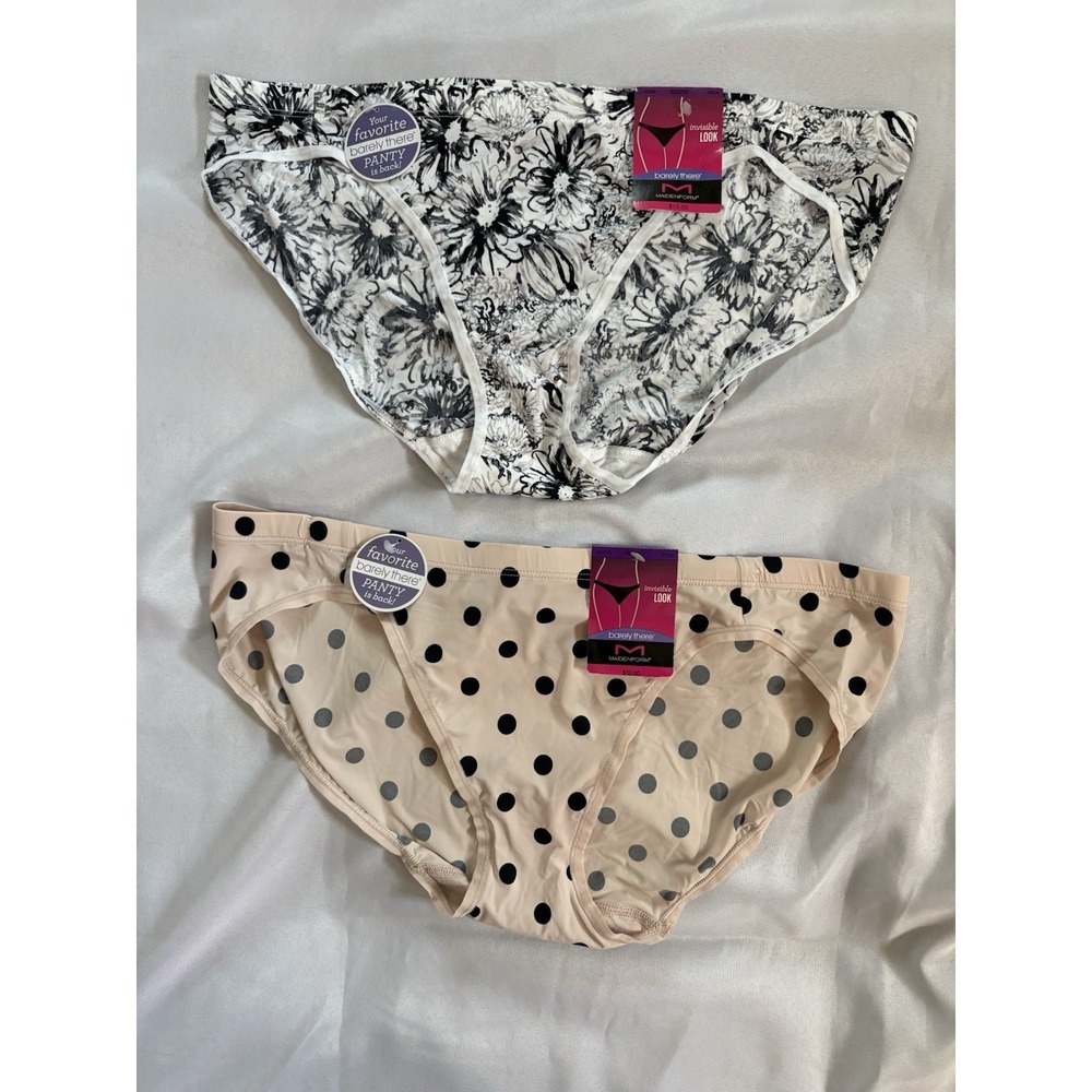 NEW Maidenform Bikini Barely There Invisible Look Panties 2 Pair DMBTBK 2XLarge